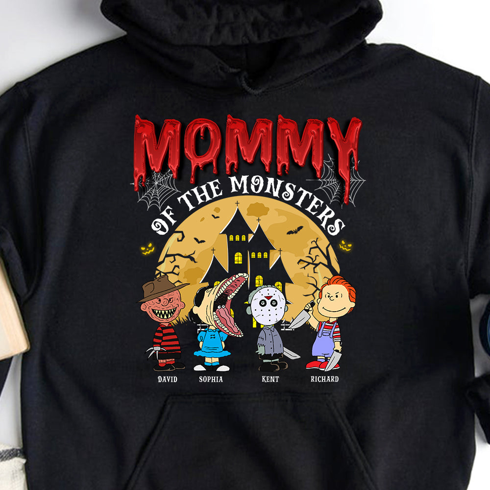 Personalized Mommy of the Monsters Halloween Shirt - Custom Names