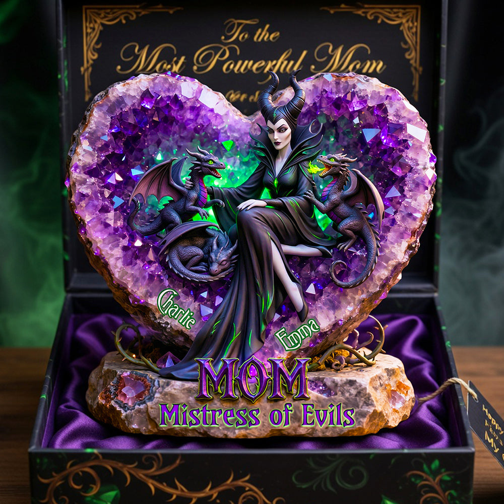 To the Most Powerful Mom - Dark Queen Acrylic Plaque - Personalized Gifts for Moms, Grandmas & More Shaped Plaques PopCulturePrints