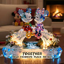 Load image into Gallery viewer, Together - Our Favorite Place to Be - Romantic Couple Acrylic Light Box - Personalized Gift for Couples Light Box PopCulturePrints
