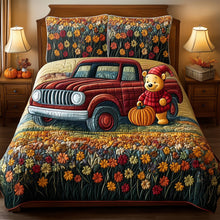 Load image into Gallery viewer, Embrace the Autumn Spirit with Our Autumn Truck Quilt Bedding Set - Personalized Gifts for Truck Lovers Bedding Set PopCulturePrints
