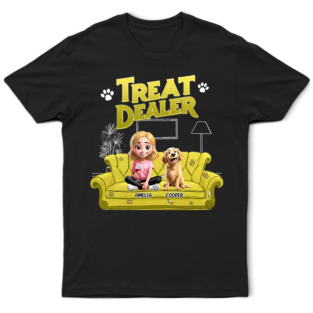 Treat Snack Dealer - Personalized T-Shirt for Dog Lovers T-shirt PopCulturePrints
