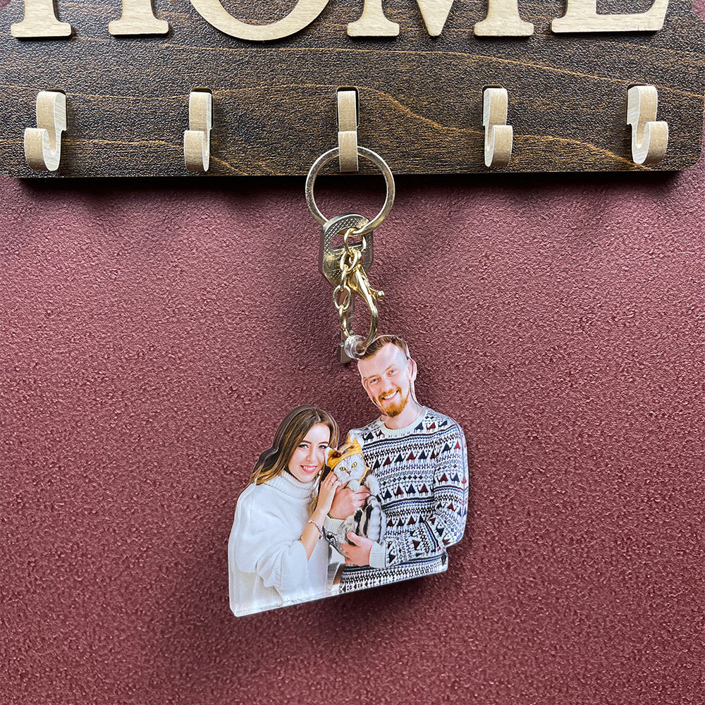 Personalized Couple Keychain with Custom Photo Keychains PopCulturePrints