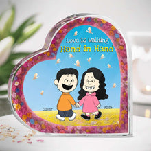 Load image into Gallery viewer, Personalized Heart Plaque for Couples - Love Hand in Hand Shaped Plaques PopCulturePrints
