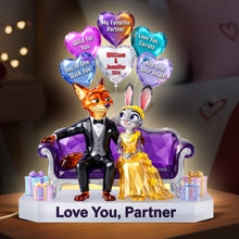Load image into Gallery viewer, Love You, Partner - Romantic Couple Acrylic Light Box - Personalized Gift for Couples Light Box PopCulturePrints
