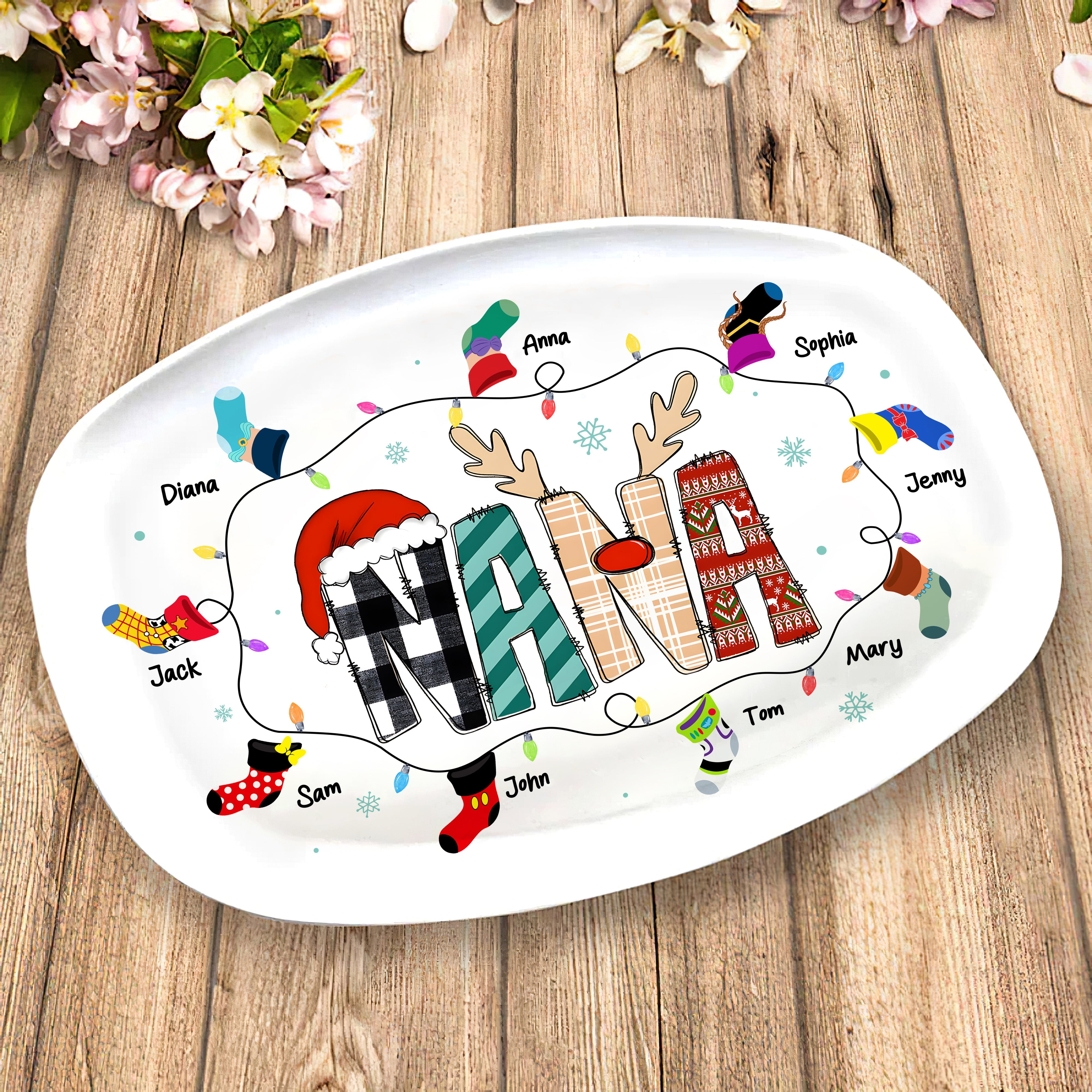 Personalized Christmas Family Name Resin Plate Resin Plate PopCulturePrints