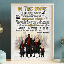 Load image into Gallery viewer, Personalized Harry Potter Family Print - In This House We Believe in Magic
