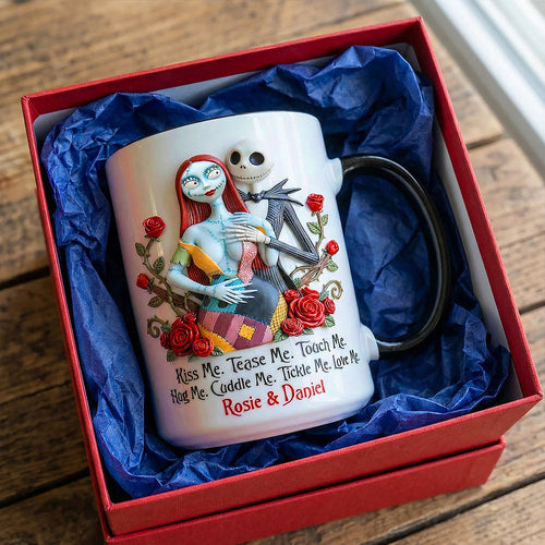 Kiss Me, Tease Me, Love Me - Custom Naughty Couple Accent Mug for Romantic Gifts Coffee Mug PopCulturePrints