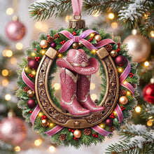 Load image into Gallery viewer, Sparkly Cowgirl &amp; Cowboy Acrylic Ornament - Personalized Christmas Gifts 06tyqn150826 Ornament PopCulturePrints
