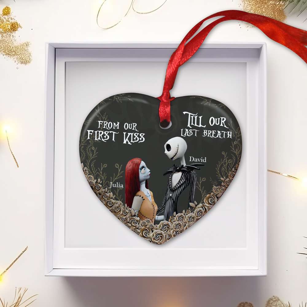 Personalized Couple's Christmas Ornament | Unique Pop Culture Designs | Valentine's Day Gifts Ornament PopCulturePrints