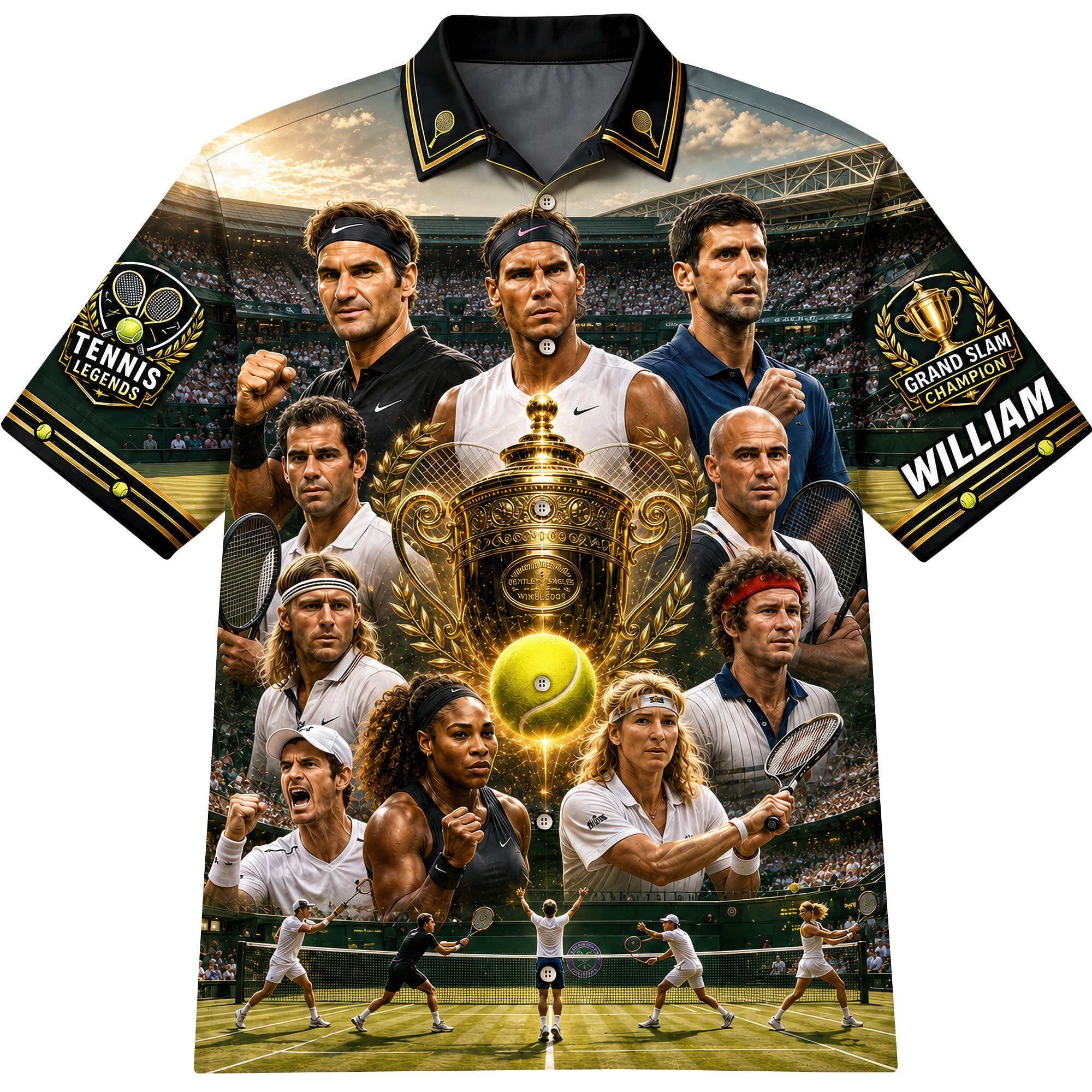 Sport Legends Hawaiian Shirt - Personalized Gift for Sports Enthusiasts