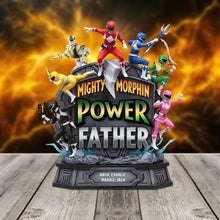 Load image into Gallery viewer, “Empower Your Dad with the Mighty Morphin Power!” - Personalized Acrylic Plaque - Gift for Dads and Grandpas Shaped Plaques PopCulturePrints
