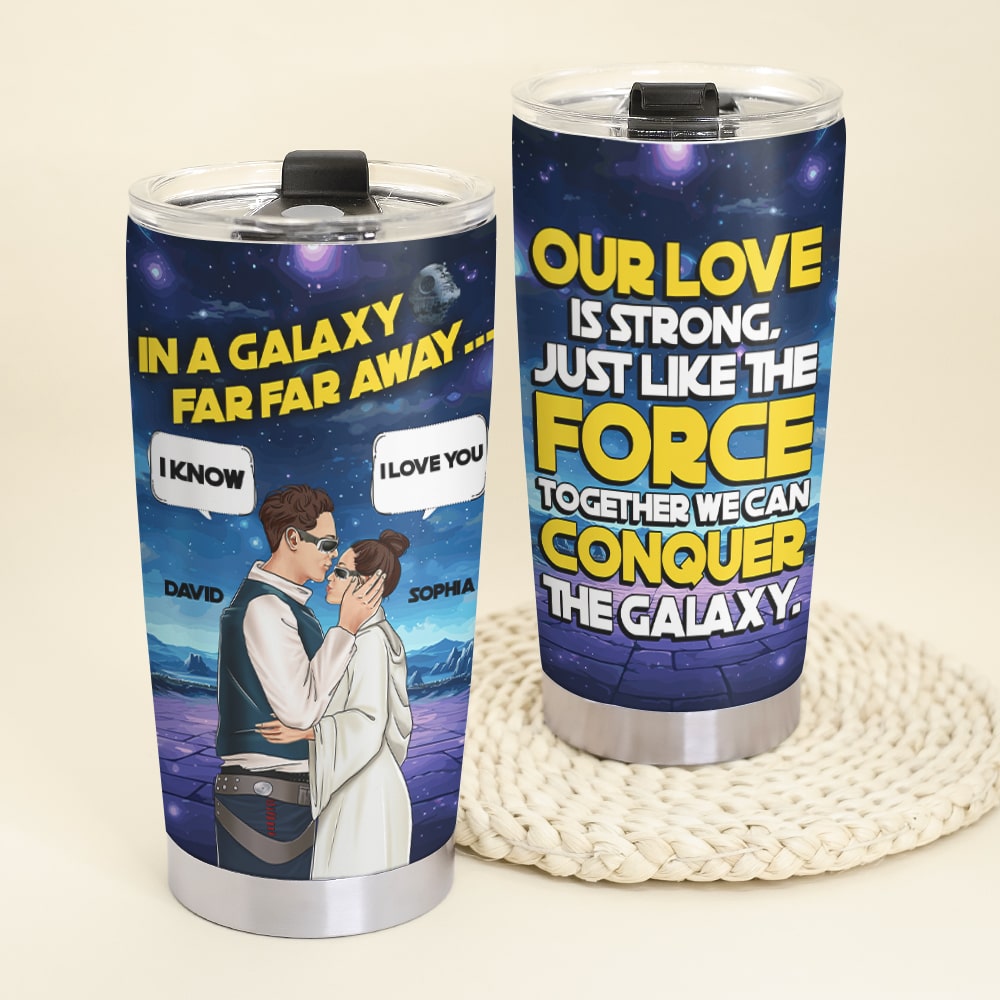 Personalized Galaxy Love Tumbler - Perfect Couple Valentine Day Gifts Tumbler Cup PopCulturePrints