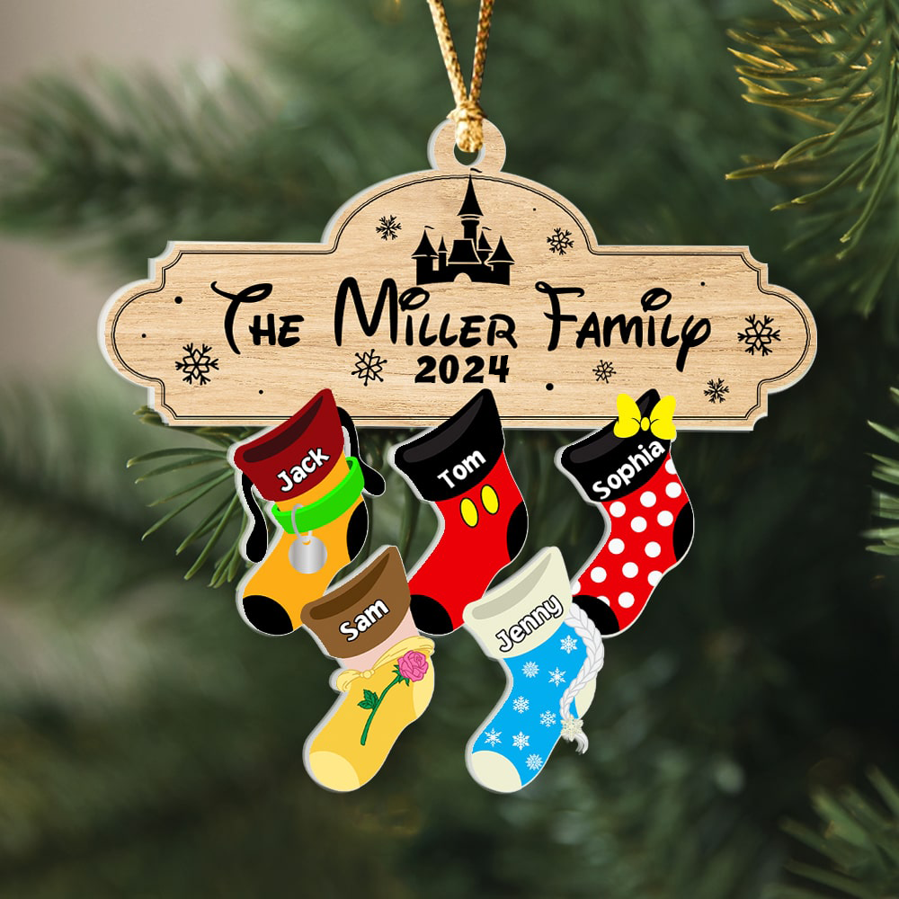 Personalized Christmas Family Stocking Ornament