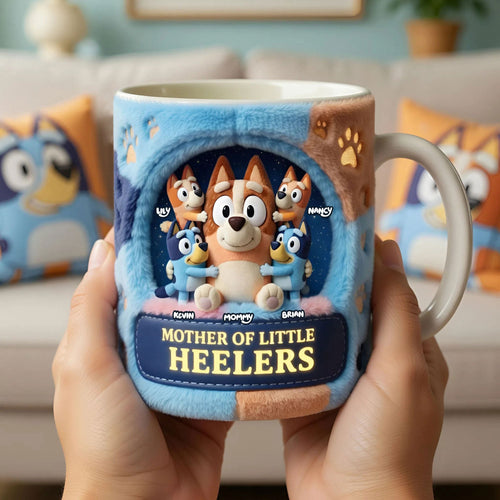 “A Mother’s Love Shines Bright” - Personalized Mother Of Little Ones Coffee Mug - Perfect Gift for Moms & Grandmas on Mother's Day Coffee Mug PopCulturePrints