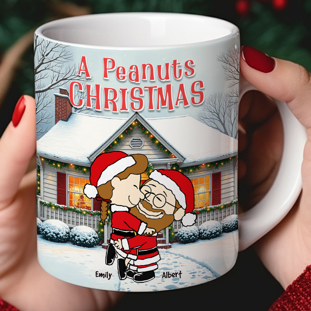 Customizable Peanuts Christmas Mug for Couples | Festive Valentine's Day Gifts Coffee Mug PopCulturePrints