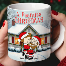 Load image into Gallery viewer, Customizable Peanuts Christmas Mug for Couples | Festive Valentine&#39;s Day Gifts Coffee Mug PopCulturePrints
