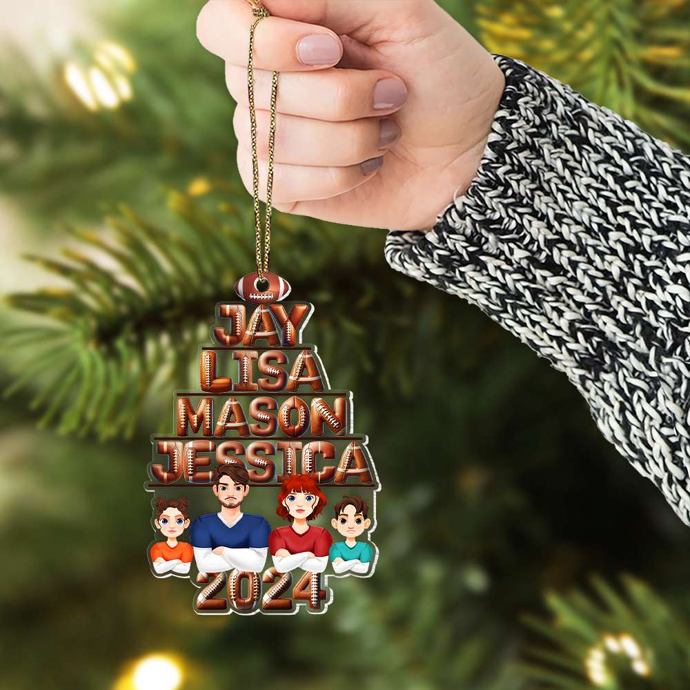 Personalized Family Sports Lover Christmas Ornament Ornament PopCulturePrints