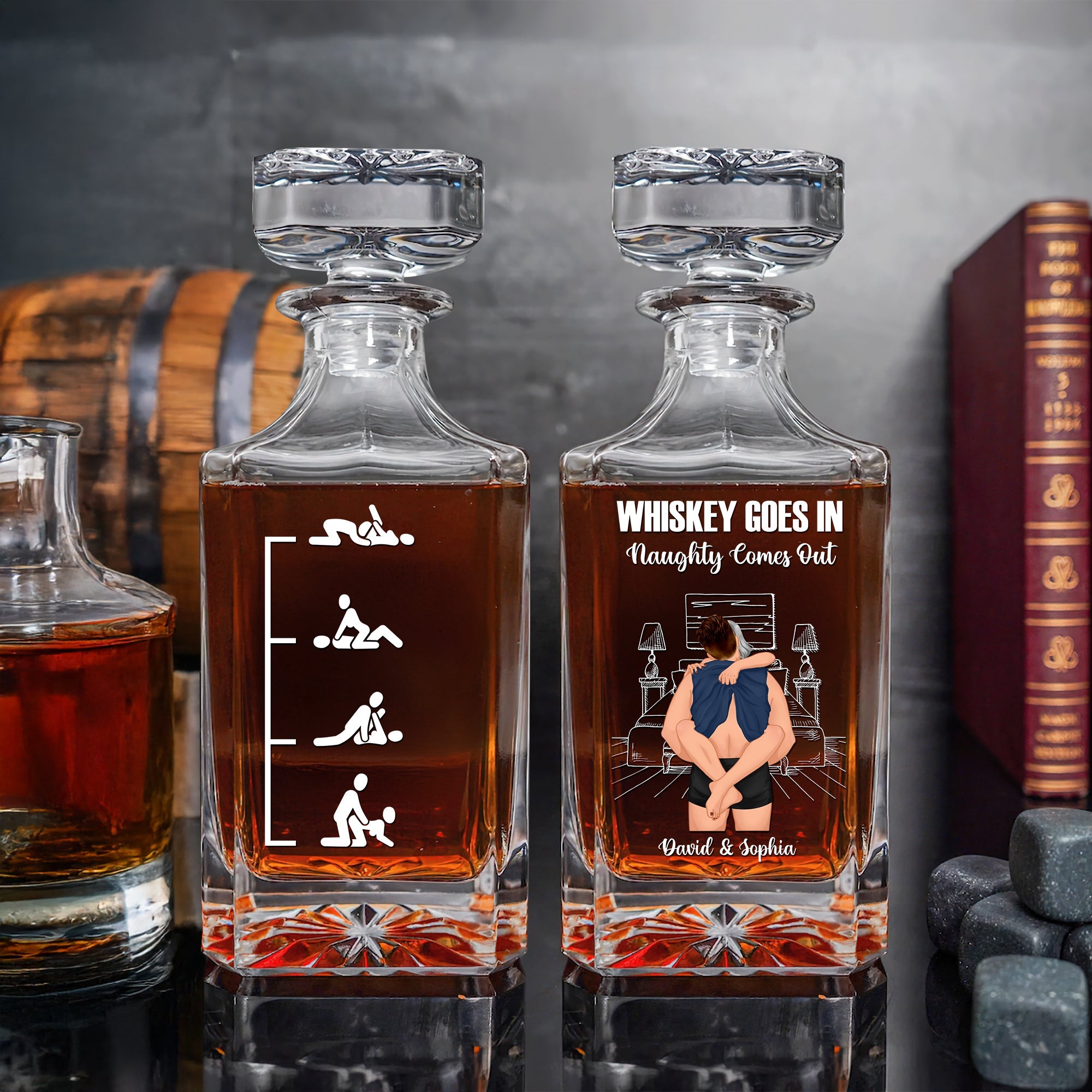 Cheers to Love! Personalized Funny Couple Whiskey Bottle - Ideal Gift for Couples, Friends & Special Occasions Whiskey Bottle PopCulturePrints