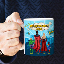 Load image into Gallery viewer, Superhero Family Personalized Mug – Custom Gift 2024 Coffee Mug PopCulturePrints
