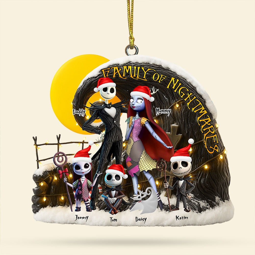 Celebrate Your Spooky Family Spirit - Personalized Spooky Family Ornament Ornament PopCulturePrints