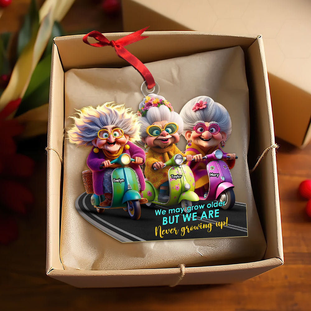 Personalized Christmas Ornament for Old Friends - Never Growing Up Ornament PopCulturePrints