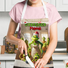 Load image into Gallery viewer, Stressed Mama Cartoon Apron for Moms Aprons PopCulturePrints
