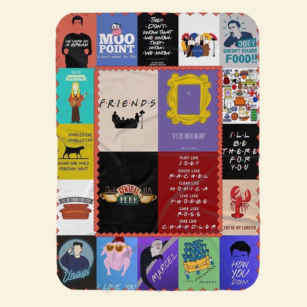 Friends TV Show Fan Blanket - Cozy Anniversary Gift Blanket PopCulturePrints