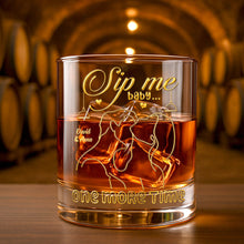 Load image into Gallery viewer, Sip Me Baby One More Time - Personalized 11oz Drinking Glass for Couples Glass PopCulturePrints
