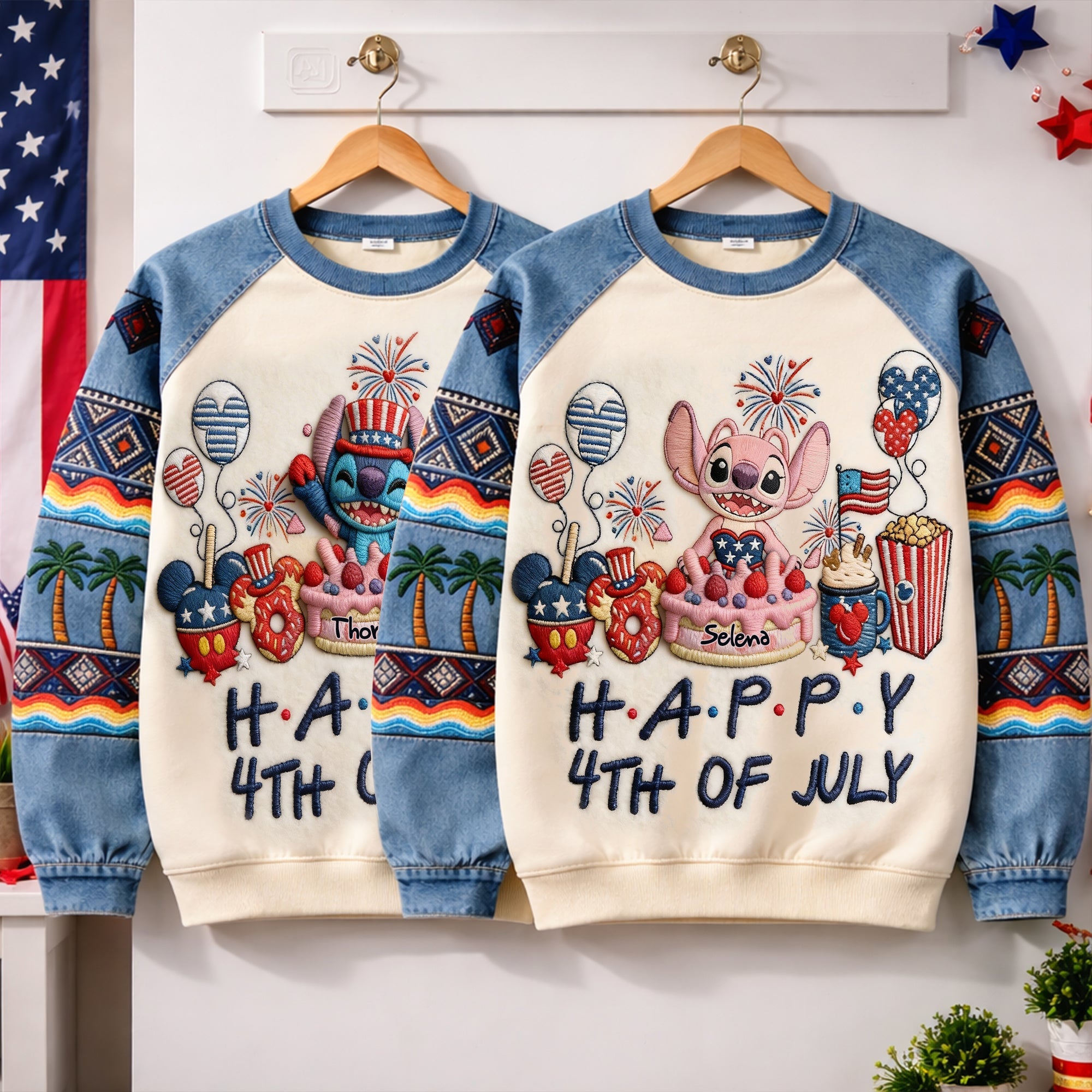 "Celebrate Independence Day in Style - Personalized 4th Of July 3D Sweatshirt - Perfect Gift for Family and Friends" AOP Products PopCulturePrints
