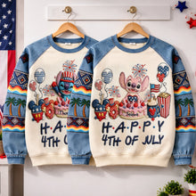 Load image into Gallery viewer, "Celebrate Independence Day in Style - Personalized 4th Of July 3D Sweatshirt - Perfect Gift for Family and Friends" AOP Products PopCulturePrints
