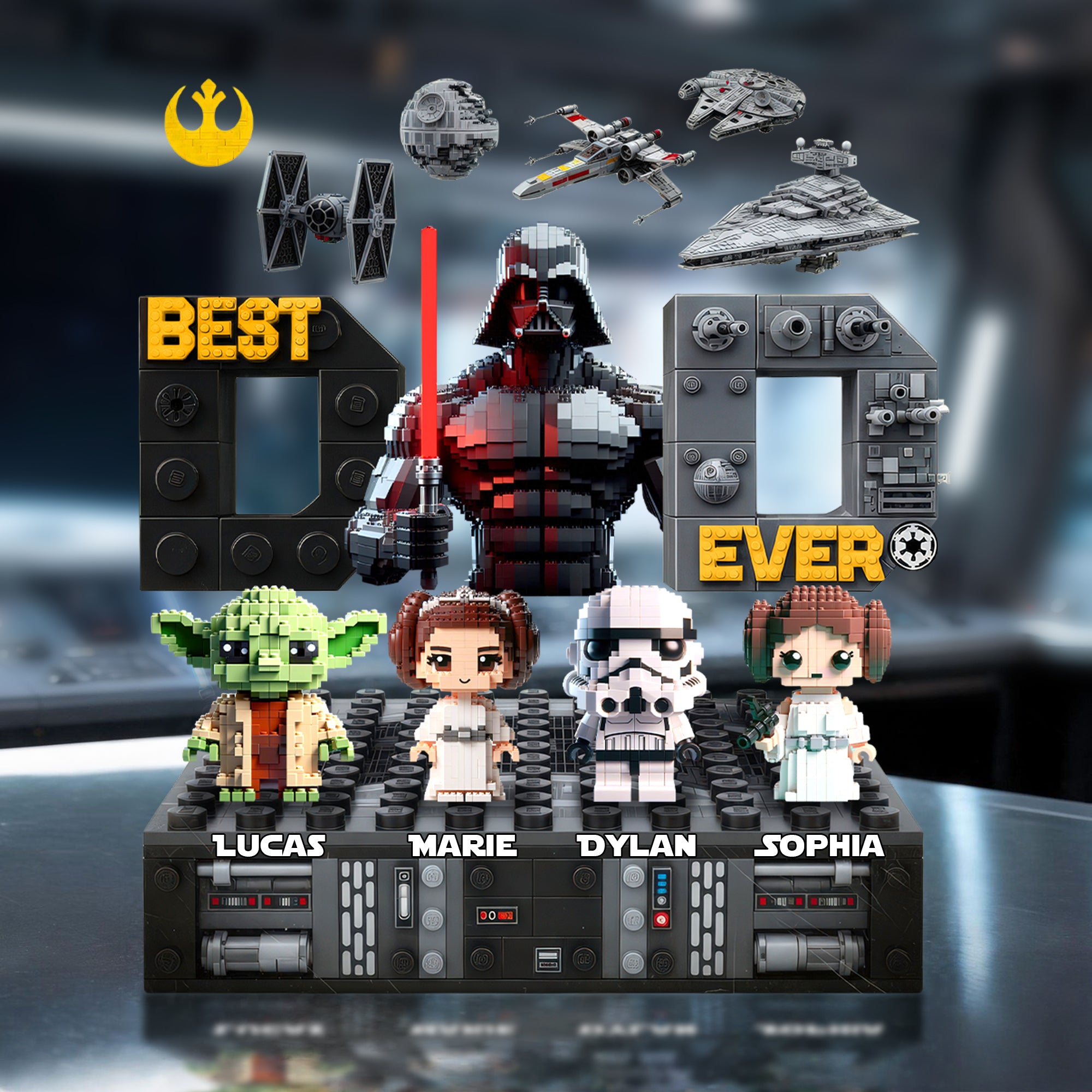 "Best Dad Ever" - Personalized Acrylic Plaque - Perfect Gift for Dads, Grandpas and More Shaped Plaques PopCulturePrints
