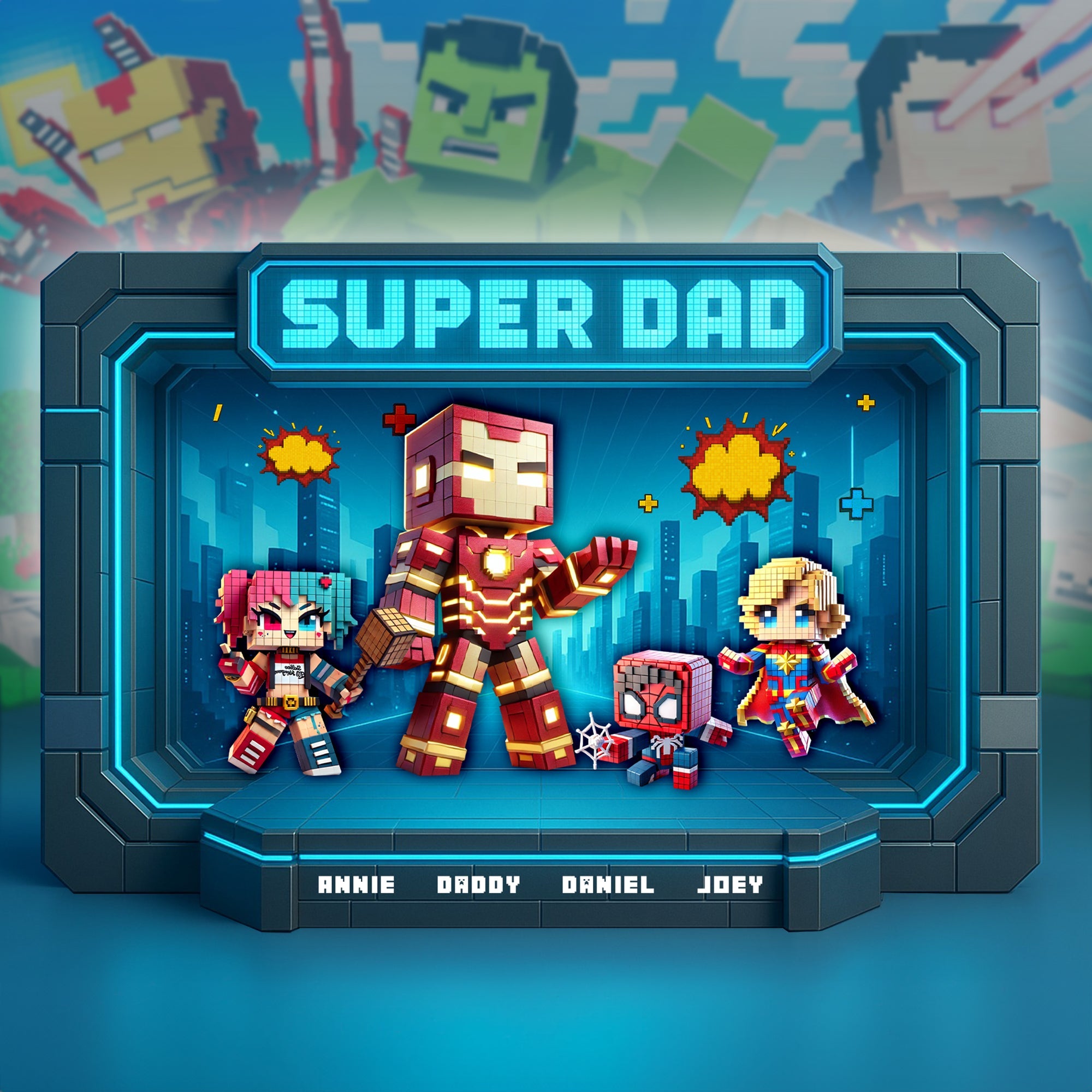 "A Super Dad Deserves Super Gifts" - Personalized Super Dad Acrylic Plaque - Gift for Dad, Grandpa, and Special Fathers Shaped Plaques PopCulturePrints