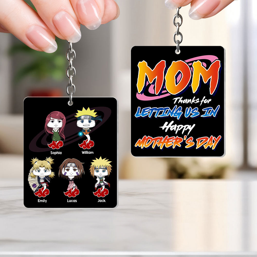 Custom Anime-Inspired Mother's Day Keychain Keychains PopCulturePrints