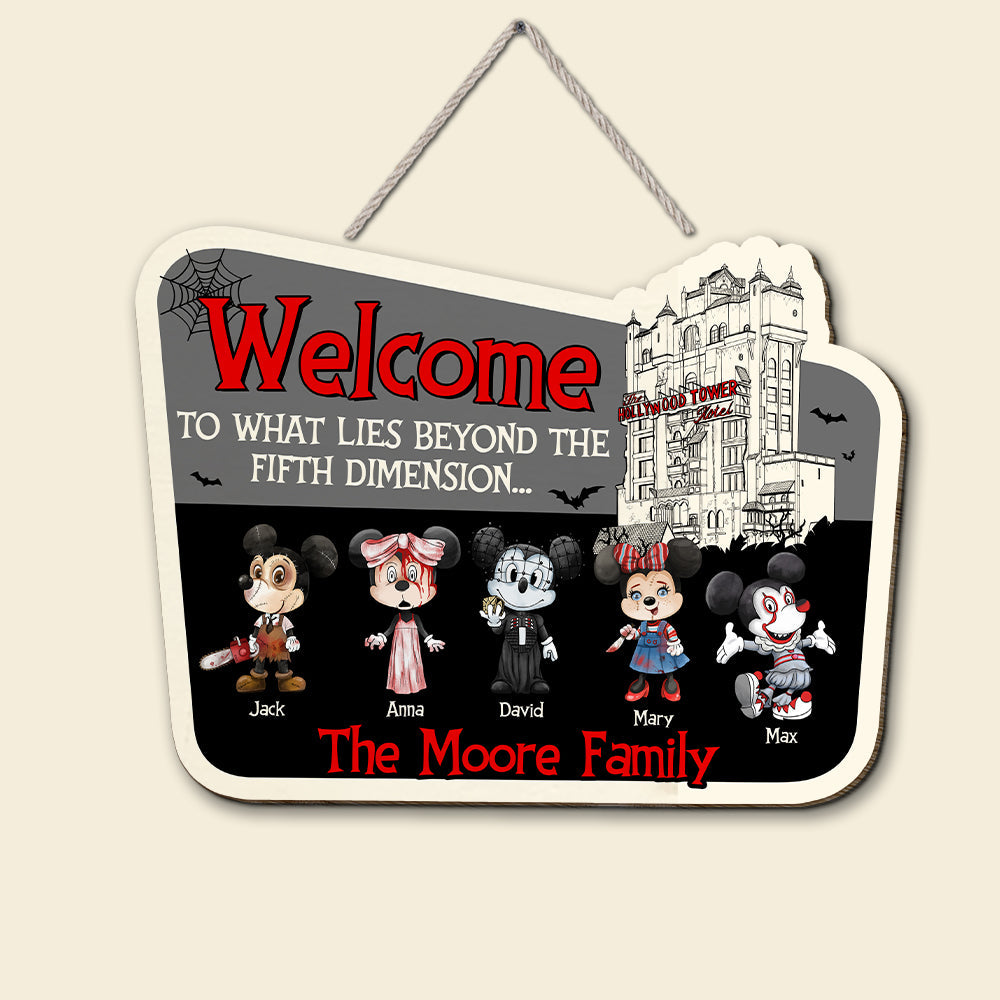 Personalized Fifth Dimension Welcome Wood Sign - Family Gift Wood Sign PopCulturePrints