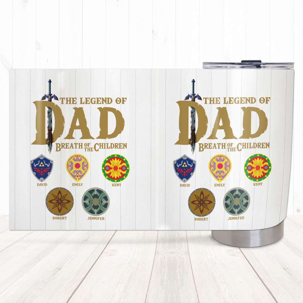 Personalized Legend of Dad Tumbler - Custom Names