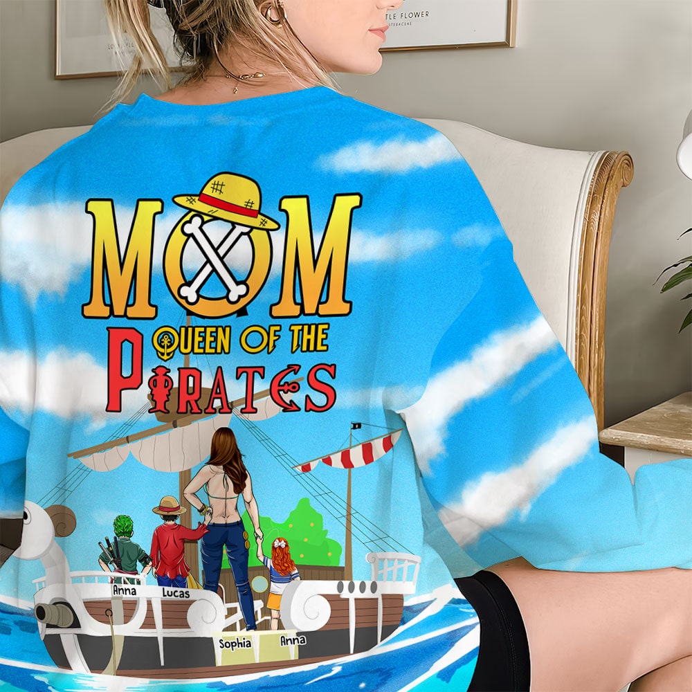 Personalized Mom Pirate Queen T-Shirt for Mother's Day