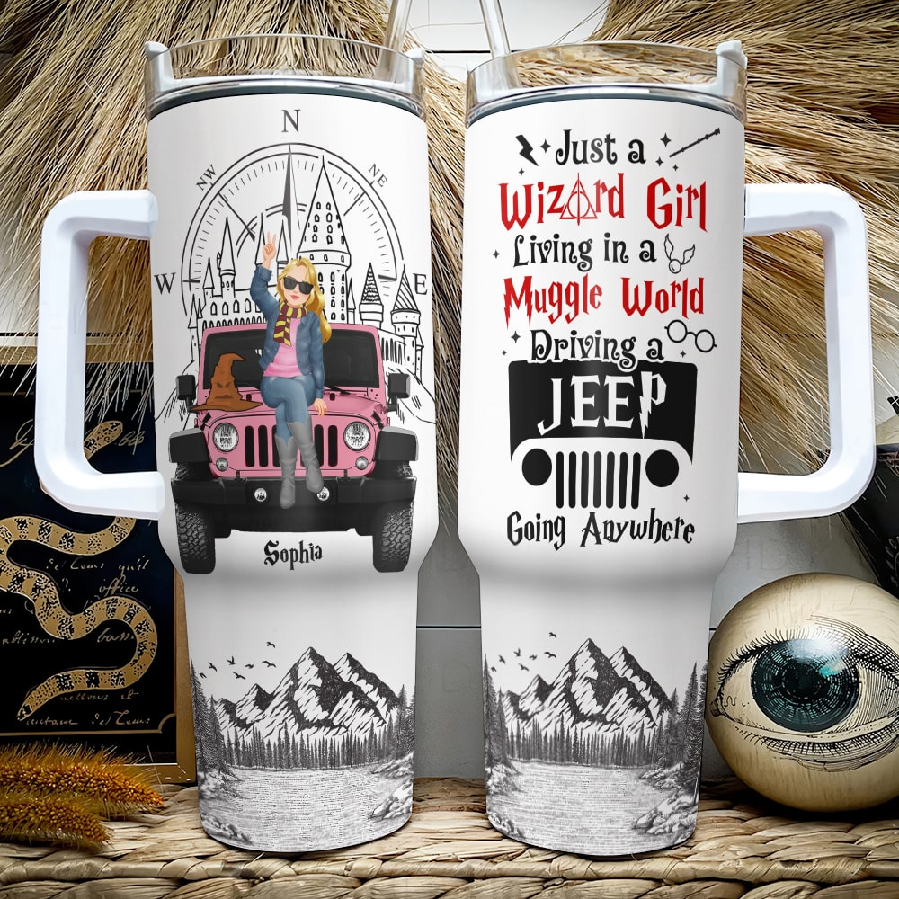 Wizard Girl in a Muggle World Travel Mug