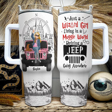 Load image into Gallery viewer, Wizard Girl in a Muggle World Travel Mug
