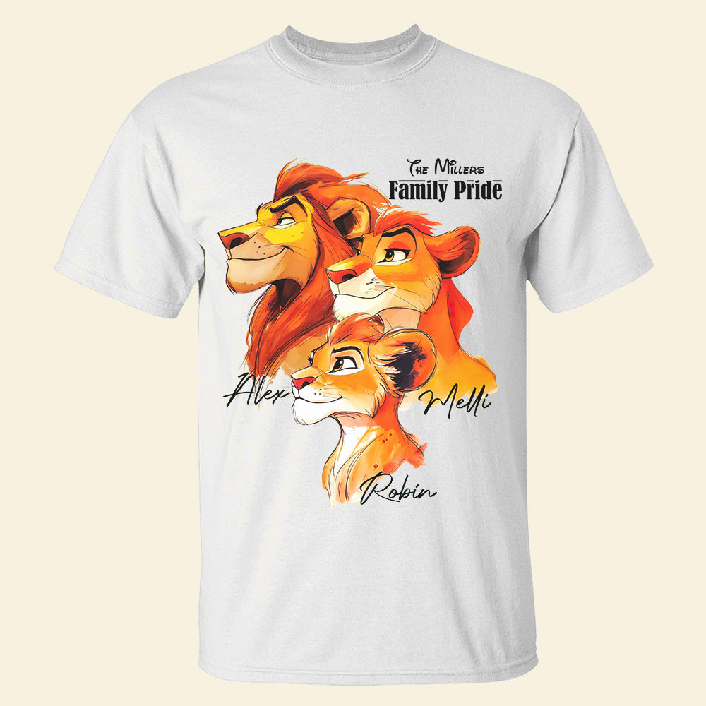 "Embrace the Roar of Family Love" - Personalized Lion Family Pride Shirt - Custom Gift for Family, Friends, and Loved Ones Shirts PopCulturePrints