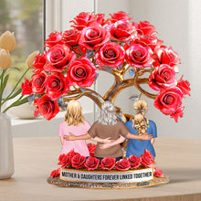 Load image into Gallery viewer, Mother &amp; Daughters Forever Linked Together - Personalized Gifts for Mom Shaped Plaques PopCulturePrints
