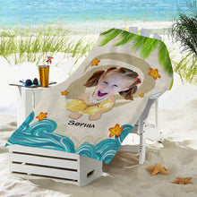 Load image into Gallery viewer, Personalized Baby Girl Beach Towel - Custom Summer Gift Beach Towel PopCulturePrints
