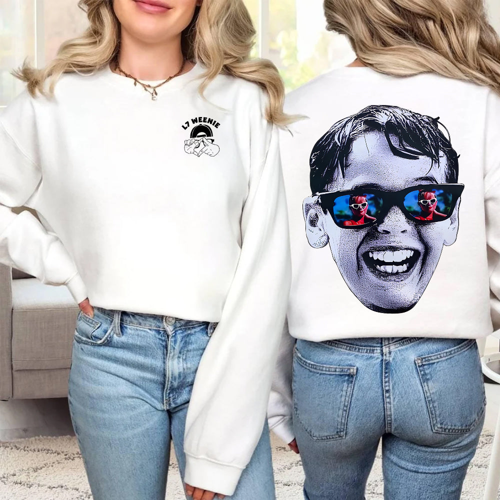 Retro Movie Fan Sweatshirt with Iconic Face Design Shirts PopCulturePrints