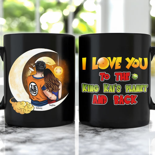 Personalized Dragon Couple Mug | I Love You to King Kai's Planet and Back | Valentine's Day Gifts Coffee Mug PopCulturePrints