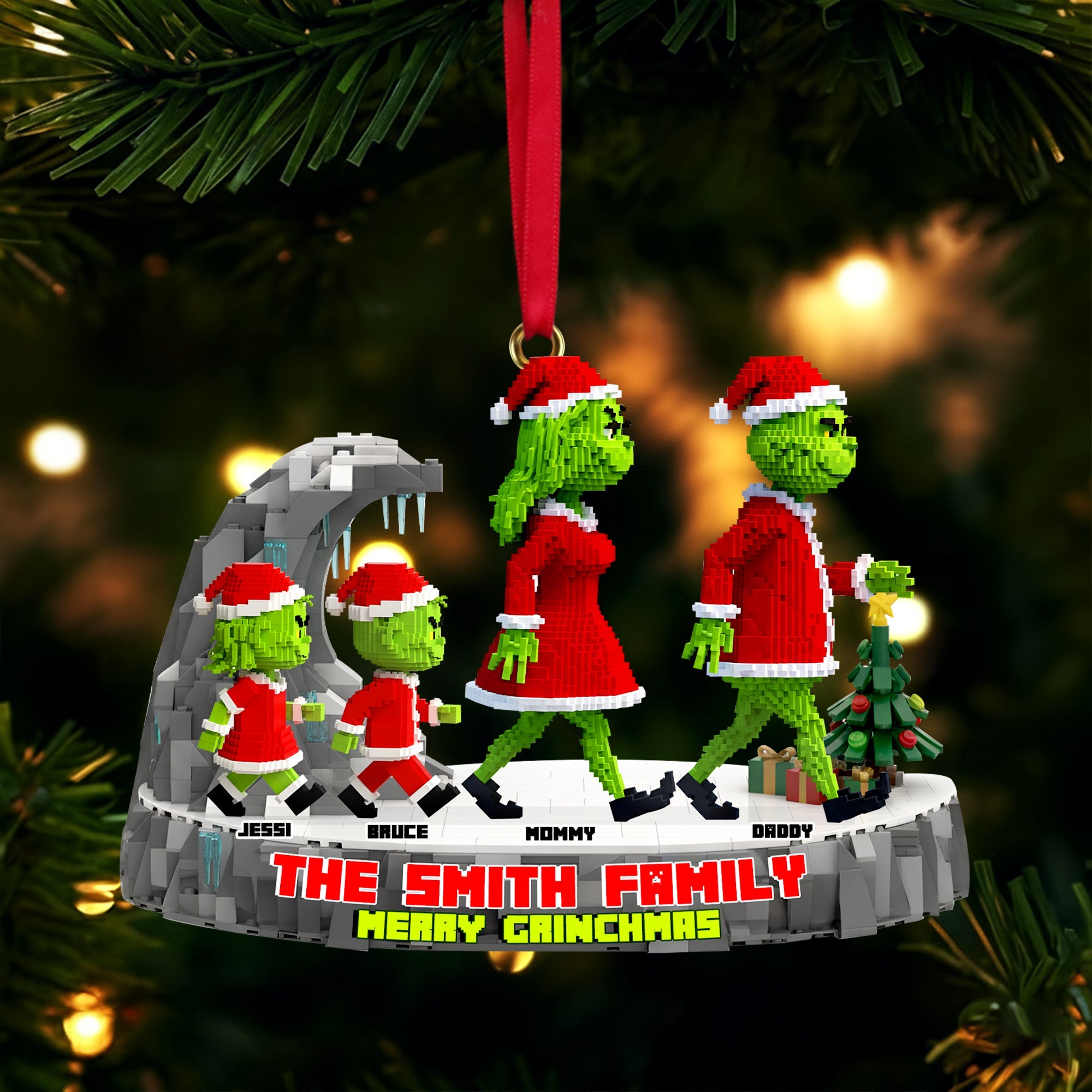 "Together We Walk, Together We Celebrate" - Walking Together Family Acrylic Ornament, Personalized Gift for Families Ornament PopCulturePrints