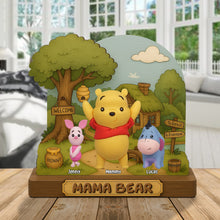 Load image into Gallery viewer, “Every Family is a Story, Welcome to Ours” - Personalized Mama Bear Plaque - Perfect Custom Gift for Mom, Grandma, or Any Loved One Shaped Plaques PopCulturePrints
