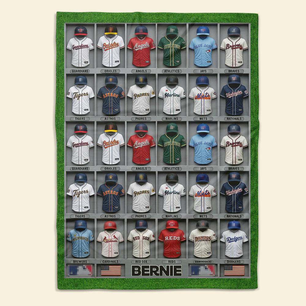 "Score Big with Style!" - Personalized Sport Teams Uniform Blanket - Custom Gift for Sport Fans, Friends, Family Blanket PopCulturePrints