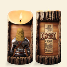 Load image into Gallery viewer, Personalized Knight Woman LED Candle - A Meaningful Gift for Her Led Candle PopCulturePrints
