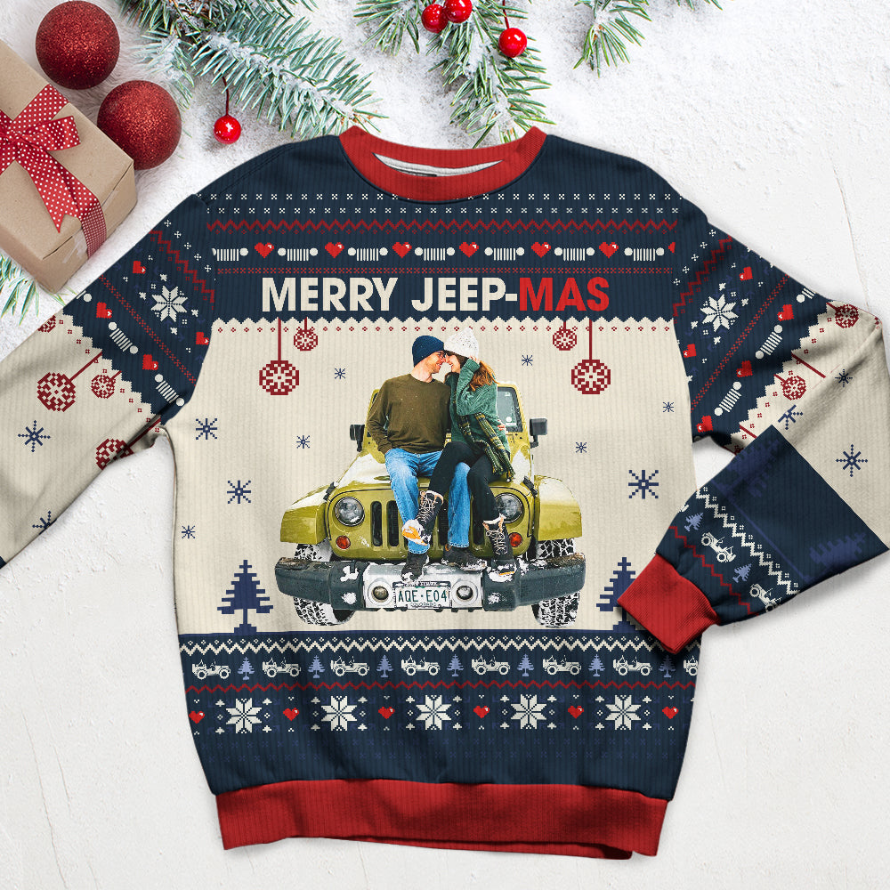 Custom Christmas Photo Sweater - Off-Road Adventure