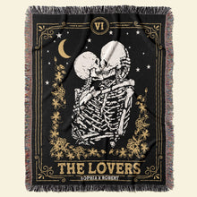 Load image into Gallery viewer, Spooky Lovers Personalized Halloween Blanket - Valentine&#39;s Day Gifts and Custom Gifts for Couples Blanket PopCulturePrints
