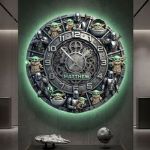 Load image into Gallery viewer, Time of Wonder: Personalized Cosmic Acrylic Hanging Wall Clock - Perfect Gift for Fans of Sci-Fi and Cosmic Themes Hanging Wall Clock PopCulturePrints
